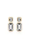Goshwara 18k Yellow Gold Rock Crystal Earrings In Transparent