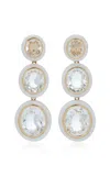 Goshwara 18k Yellow Gold Rock Crystal Earrings In Clear