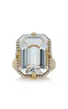 Goshwara 18k Yellow Gold  Rock Crystal Ring In Clear