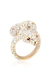 Goshwara 18k Yellow Gold Sapphire Ruby Ring