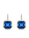 Goshwara 18k Yellow Gold Topaz Diamond Earrings In Multi