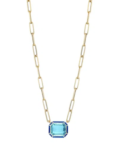 Goshwara Blue-topaz Necklace In Gold