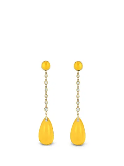 Goshwara Citrine And Diamond Earrings In Yellow