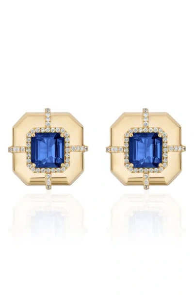 Goshwara Diamond & Semiprecious Stone Stud Earrings In Gold