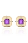 Goshwara Diamond & Semiprecious Stone Stud Earrings In Gold