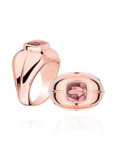 Goshwara G One Pink Tourmaline Ring In Orange