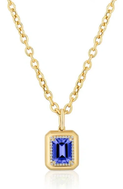 Goshwara G-classic Emerald Cut Pendant Necklace In Gold