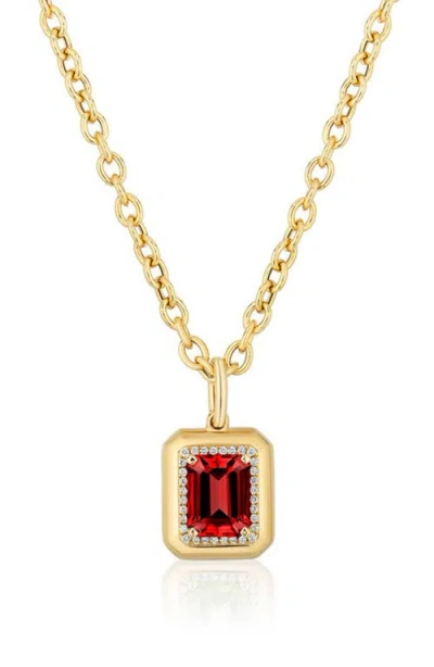 Goshwara G-classic Emerald Cut Pendant Necklace In Gold