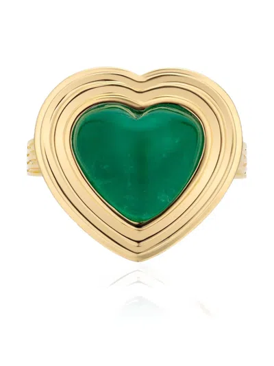 Goshwara G-one Heart-cut Emerald Ring In Green