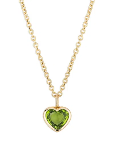 Goshwara G-one Heart-shaped Pendant Necklace In Orange