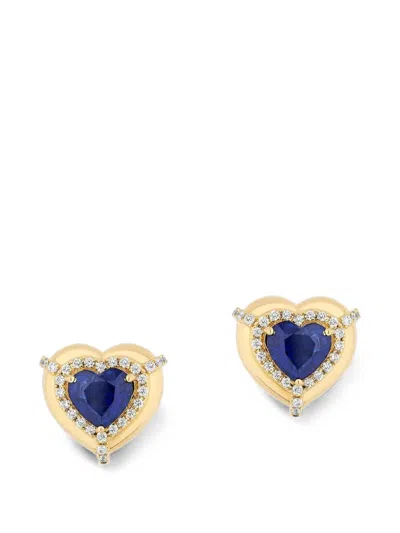Goshwara G-one Sapphire And Diamond Earrings In Blue