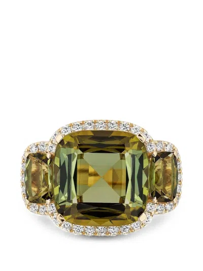 Goshwara G-one Tourmaline And Diamond Ring In Yellow
