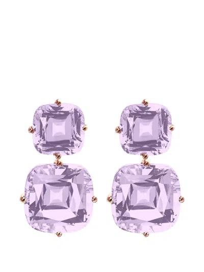 Goshwara Gossip Amethyst Earrings In Pattern