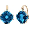 Goshwara Gossip Asscher-cut Blue Topaz Drop Earrings In Blue