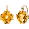 Goshwara Gossip Asscher-cut Blue Topaz Drop Earrings In Orange