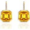 Goshwara Gossip Asscher-cut Semiprecious Stone & Diamond Drop Earrings In Yellow