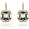 Goshwara Gossip Asscher-cut Semiprecious Stone & Diamond Drop Earrings In Transparent