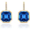 Goshwara Gossip Asscher-cut Semiprecious Stone & Diamond Drop Earrings In Blue