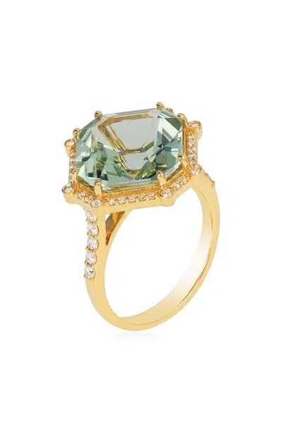 Goshwara Gossip Asscher-cut Ring In Gold