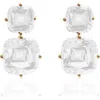 Goshwara Gossip Double Drop Earrings In White