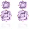Goshwara Gossip Double Drop Earrings In Purple