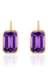 Goshwara Gossip Emerald Cut Drop Earrings In Gold