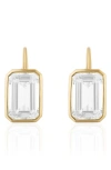 Goshwara Gossip Emerald Cut Drop Earrings In Gold