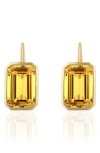 Goshwara Gossip Emerald Cut Drop Earrings In Gold