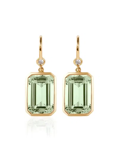 Goshwara Gossip Emerald-cut Earrings In Neutral