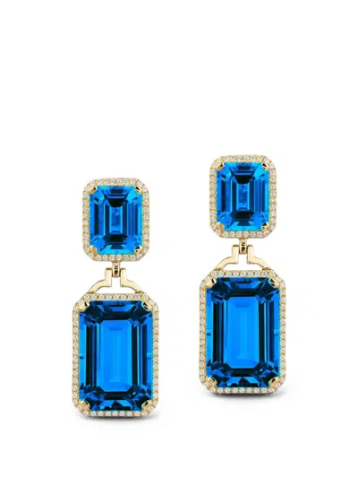 Goshwara Gossip Multi-stone Earrings In Blue