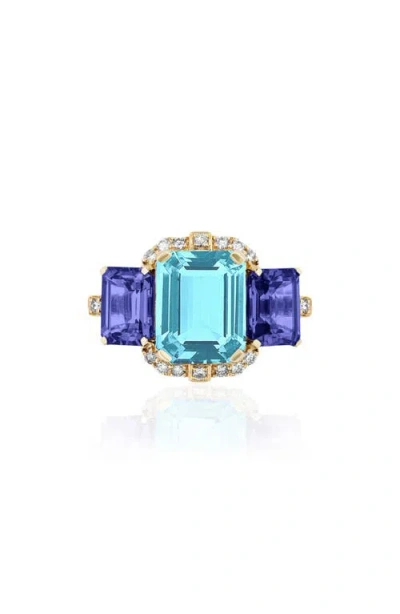 Goshwara Gossip Semiprecious Stone Ring In Multi