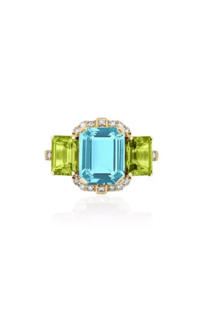 Goshwara Gossip Semiprecious Stone Ring In Multi