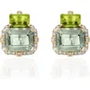 Goshwara 18k Yellow Gold Prasiolite And Peridot Earrings In Green