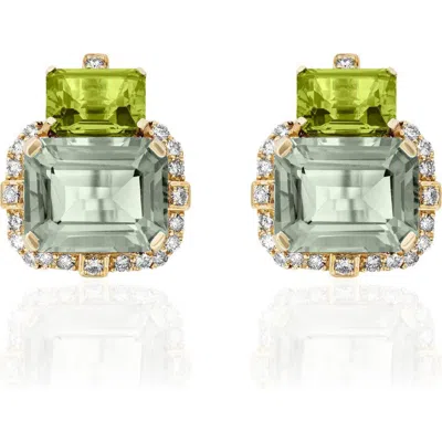 Goshwara Gossip Semiprecious Stone Stud Earrings
