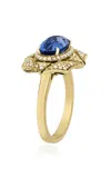 Goshwara Limited Edition 18k Yellow Gold Sapphire And Diamond Ring In Gold