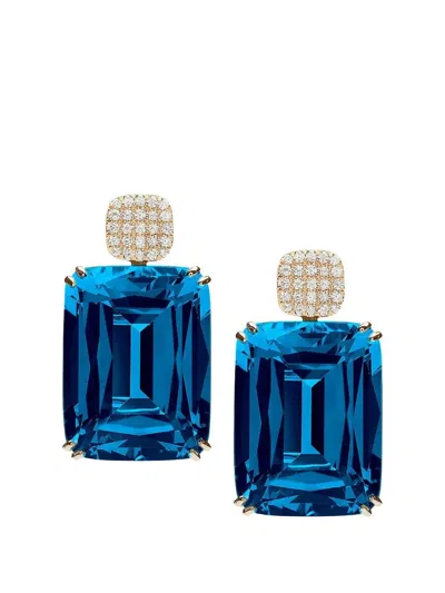 Goshwara London Diamond And Topaz Earrings In Gold