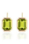 Goshwara Manhattan Bezel Set Drop Earrings In Green
