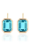 Goshwara Manhattan Bezel Set Drop Earrings In Blue