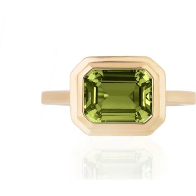 Goshwara Manhattan Emerald Cut Ring In Gold