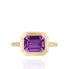 Goshwara Manhattan Emerald Cut Ring In Black