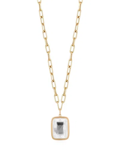 Goshwara Manhattan Moon Quartz Necklace In Gold