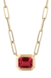 Goshwara Manhattan Pendant Necklace In Red
