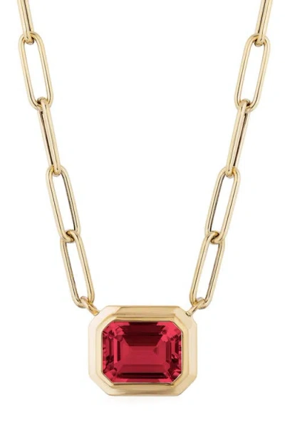 Goshwara Manhattan Pendant Necklace In Red