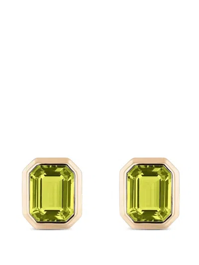 Goshwara Manhattan Peridot Earrings In Transparent