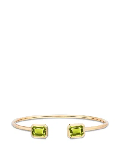 Goshwara Manhattan Peridot-gemstone Bangle In Gold