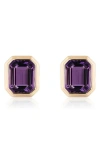 Goshwara Manhattan Stud Earrings In Purple