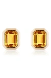 Goshwara Manhattan Stud Earrings In Orange