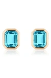 Goshwara Manhattan Stud Earrings In Blue