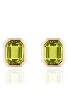 Goshwara Manhattan Stud Earrings In Green