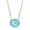 Goshwara Melange Blue Topaz Pendant Necklace